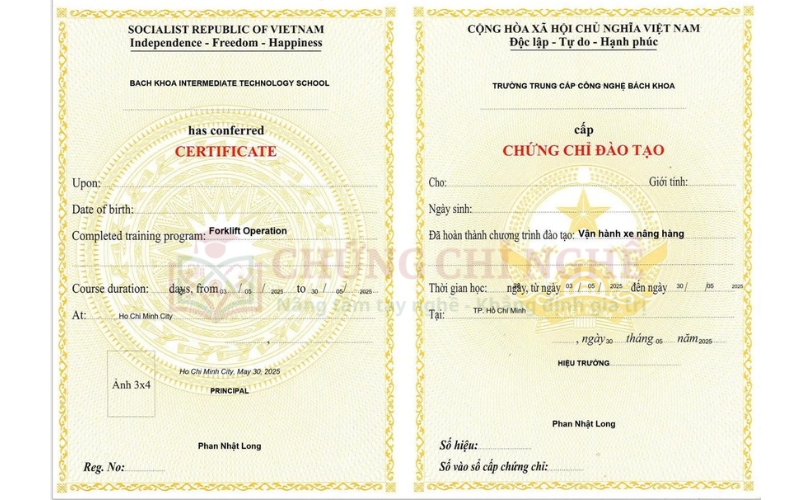 Chứng chỉ xe nâng thật và giả khác nhau như thế nào?
