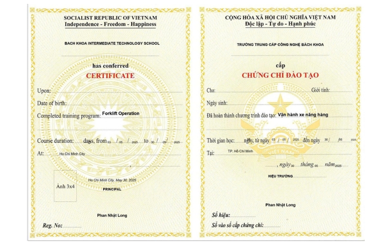 Chứng chỉ xe nâng có mấy loại phổ biến hiện nay?