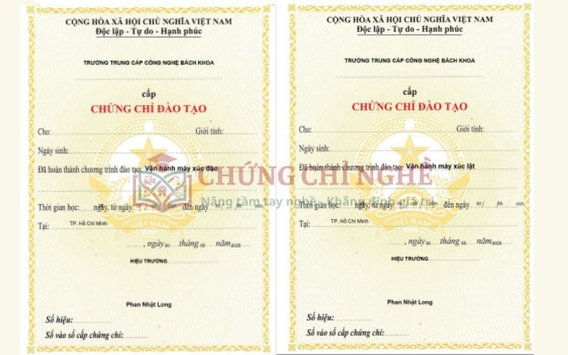 Tham khảo khóa học lái máy xúc tại Trường đào tạo Chứng Chỉ Nghề