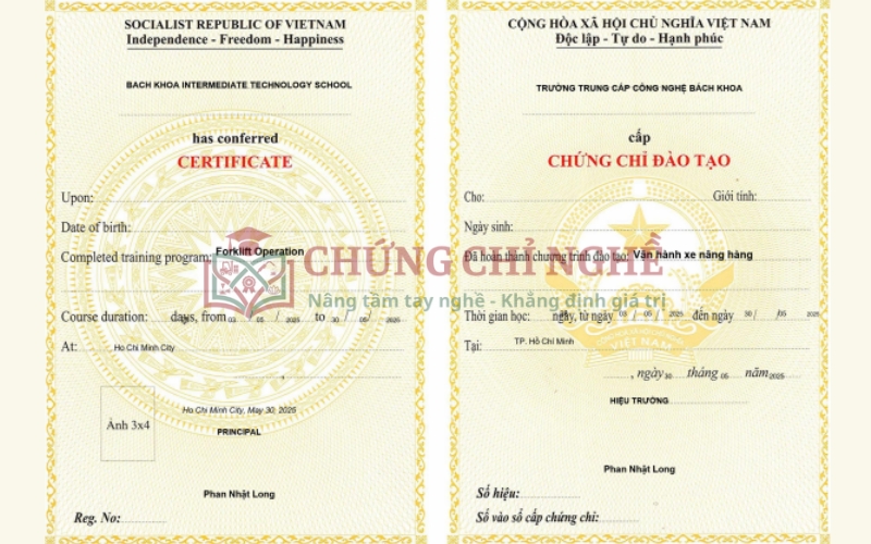 Thi chứng chỉ Xe Nâng ở đâu được cấp bằng uy tín và hợp pháp?