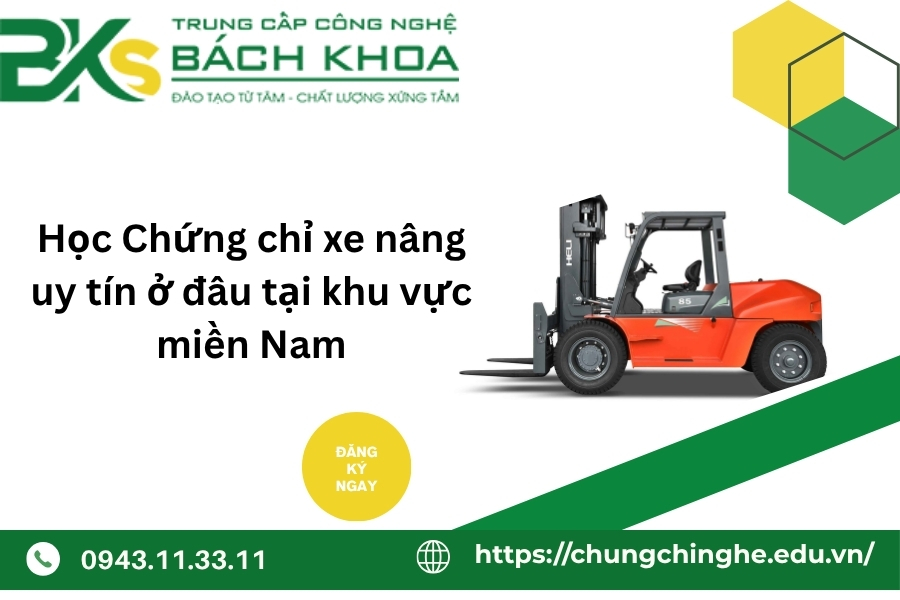 Học Chứng chỉ xe nâng uy tín ở đâu tại khu vực miền Nam