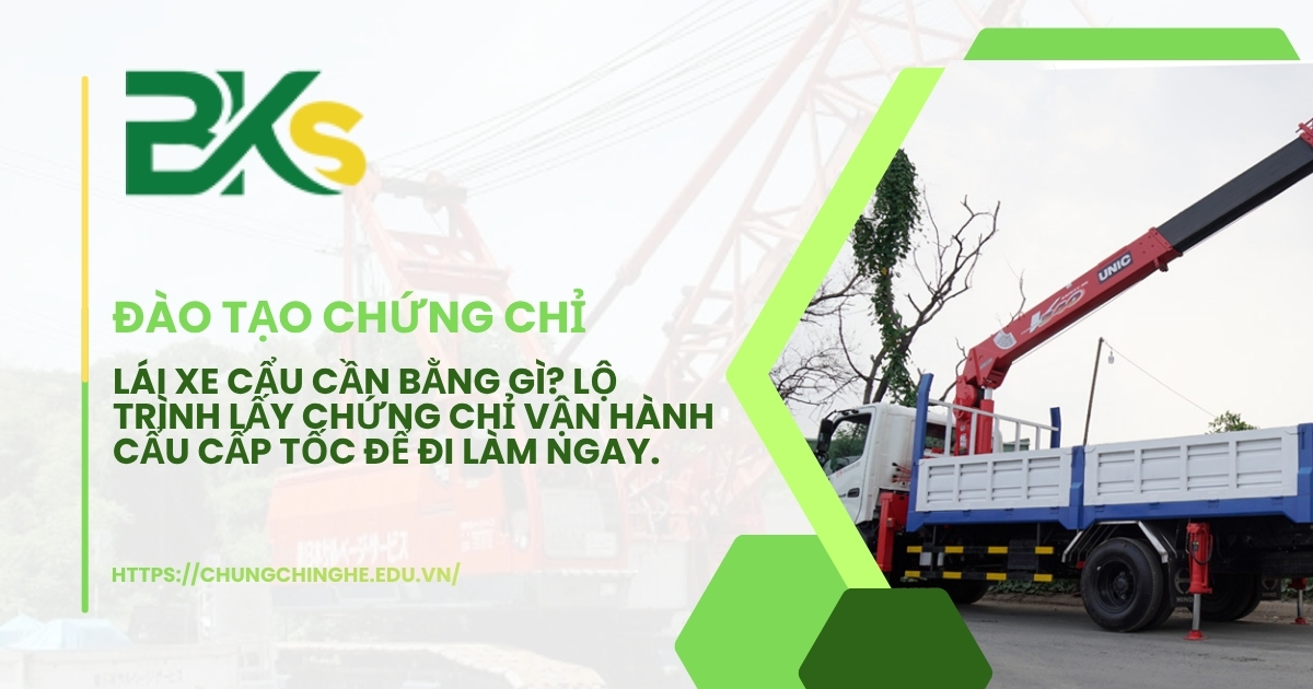 Lái xe cẩu bằng gì lộ trình lấy chứng chỉ vận hành