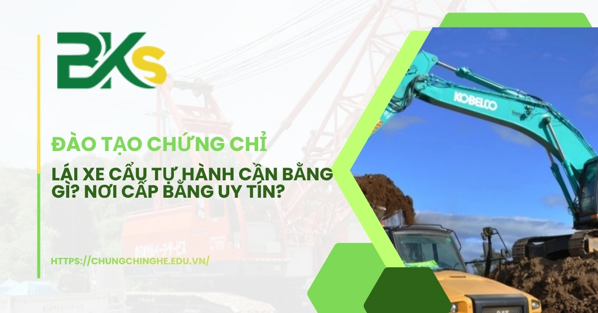 Lái Xe cẩu Tự hành cần bằng gì? Nơi cấp bằng uy tín?