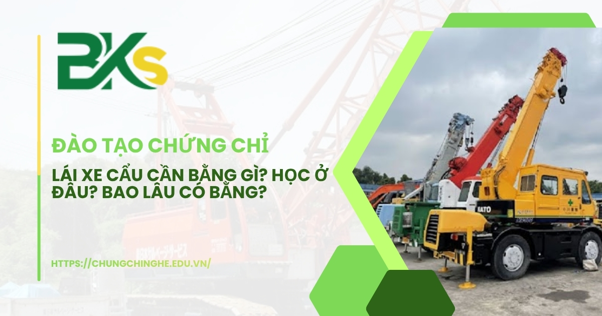 Lái xe cẩu cần bằng gì? Học ở đâu? Bao lâu có bằng?