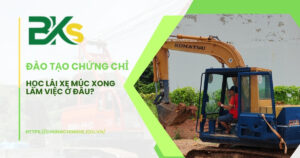 Học lái xe múc xong làm việc ở đâu?