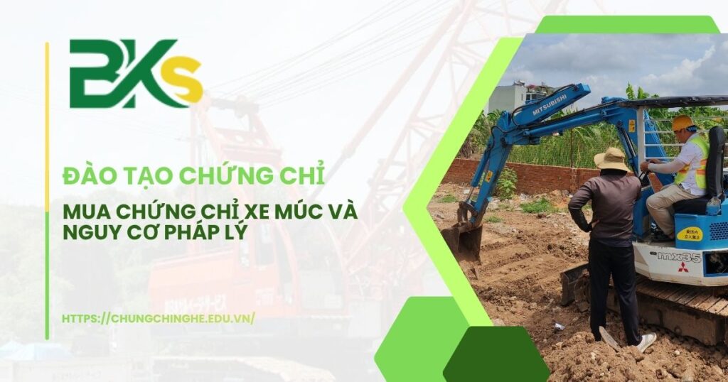 Mua chứng chỉ xe múc và nguy cơ pháp lý