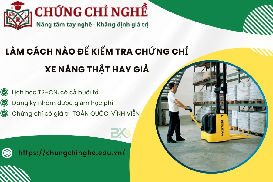 Làm cách nào để kiểm tra chứng chỉ xe nâng thật hay gia