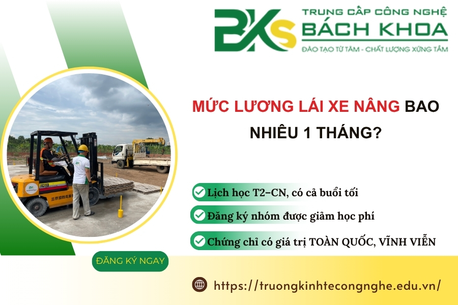 Mức lương lái xe nâng bao nhiêu 1 tháng?
