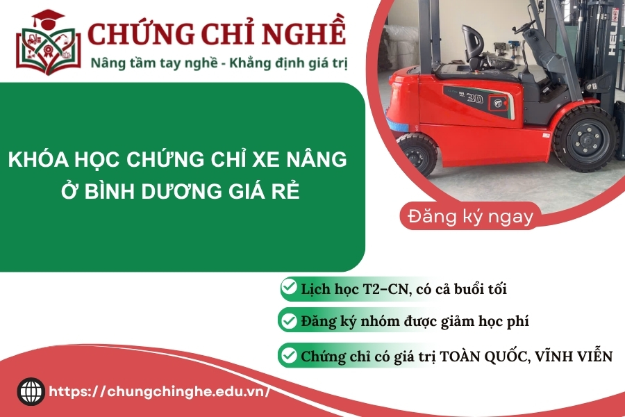 Khóa học Chứng chỉ Xe nâng ở bình dương giá rẻ