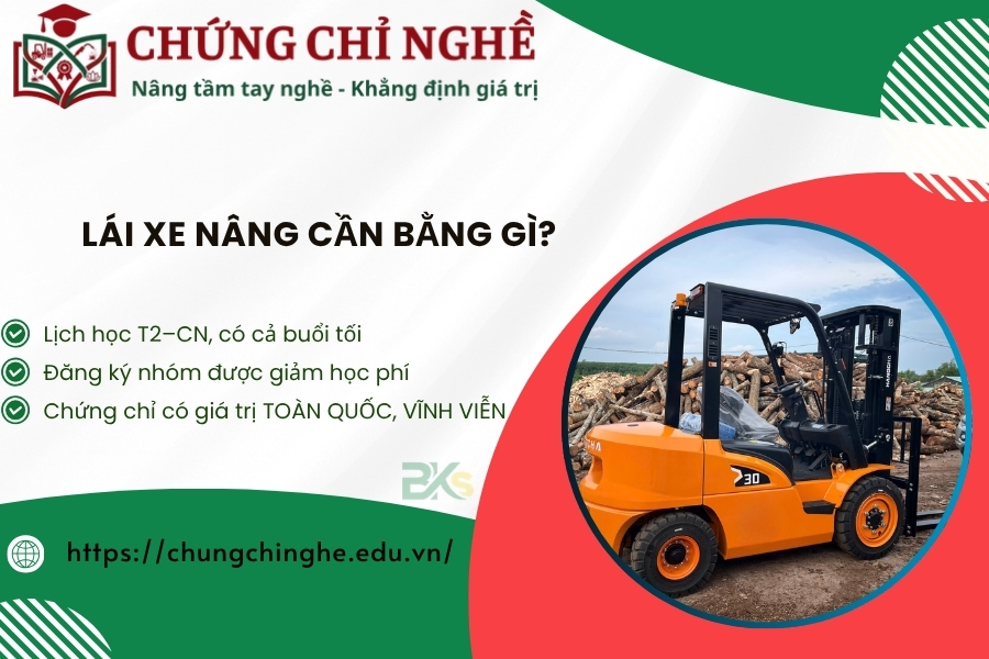 Lái Xe Nâng cần bằng gì?